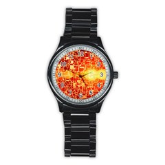 Board Conductors Circuit Stainless Steel Round Watch by Amaryn4rt