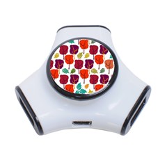 Tree Pattern Background 3-port Usb Hub by Amaryn4rt
