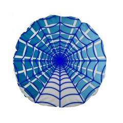 Cobweb Network Points Lines Standard 15  Premium Round Cushions by Amaryn4rt