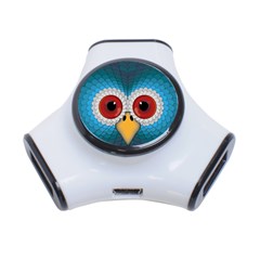 Bird Eyes Abstract 3-port Usb Hub by Amaryn4rt