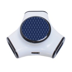Anchor Pattern 3-port Usb Hub by Amaryn4rt