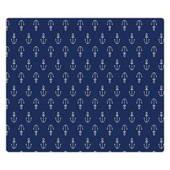 Anchor Pattern Double Sided Flano Blanket (small)  by Amaryn4rt