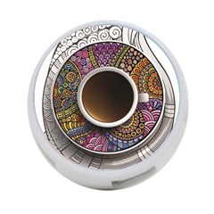 Ethnic Pattern Ornaments And Coffee Cups Vector 4-port Usb Hub (two Sides)  by Amaryn4rt