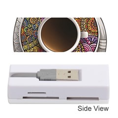 Ethnic Pattern Ornaments And Coffee Cups Vector Memory Card Reader (stick)  by Amaryn4rt