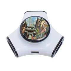 Japanese Art Painting Fantasy 3-port Usb Hub by Amaryn4rt