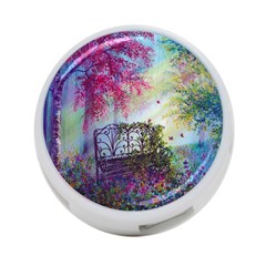 Bench In Spring Forest 4-port Usb Hub (two Sides)  by Amaryn4rt