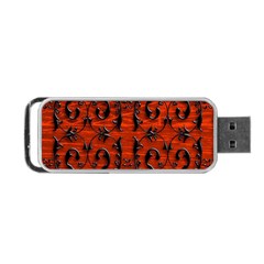 3d Metal Pattern On Wood Portable Usb Flash (one Side) by Amaryn4rt