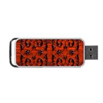 3d Metal Pattern On Wood Portable USB Flash (One Side) Front