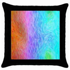 Abstract Color Pattern Textures Colouring Throw Pillow Case (black) by Simbadda