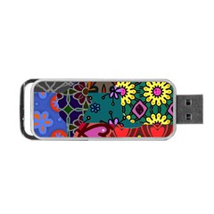 Patchwork Collage Portable Usb Flash (one Side) by Simbadda
