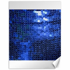 Blue Sequins Canvas 12  X 16   by boho