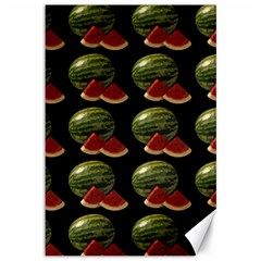 Black Watermelon Canvas 12  X 18   by boho
