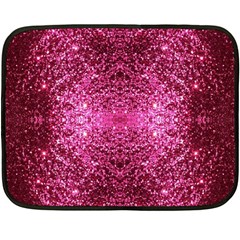 Pink Glitter Double Sided Fleece Blanket (mini)  by boho