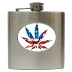 Marijuana Hip Flask (6 oz) Front