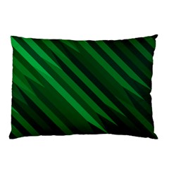 Abstract Blue Stripe Pattern Background Pillow Case (two Sides) by Simbadda