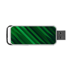 Abstract Blue Stripe Pattern Background Portable Usb Flash (one Side) by Simbadda