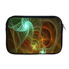 Art Shell Spirals Texture Apple Macbook Pro 17  Zipper Case by Simbadda