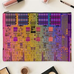 Circuit Board Pattern Lynnfield Die Cosmetic Bag (xxxl)  by Simbadda