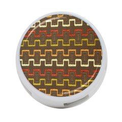 Fabric Texture Vintage Retro 70s Zig Zag Pattern 4-port Usb Hub (one Side) by Simbadda