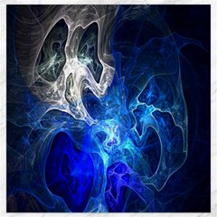 Ghost Fractal Texture Skull Ghostly White Blue Light Abstract Canvas 12  X 12   by Simbadda