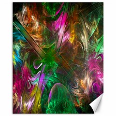 Fractal Texture Abstract Messy Light Color Swirl Bright Canvas 11  X 14   by Simbadda