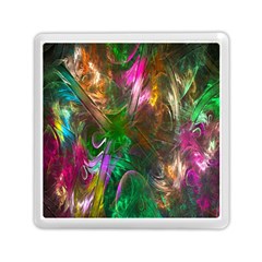Fractal Texture Abstract Messy Light Color Swirl Bright Memory Card Reader (square)  by Simbadda