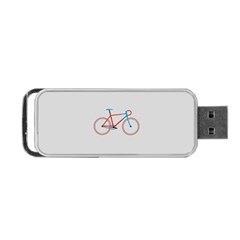 Bicycle Sports Drawing Minimalism Portable Usb Flash (one Side) by Simbadda