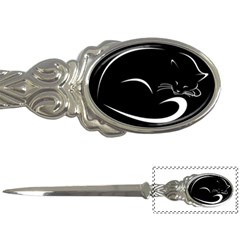 Cat Black Vector Minimalism Letter Openers by Simbadda