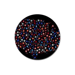 America Usa Map Stars Vector  Magnet 3  (round) by Simbadda
