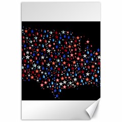 America Usa Map Stars Vector  Canvas 24  X 36  by Simbadda