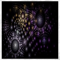 Fractal Patterns Dark Circles Canvas 12  X 12   by Simbadda