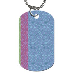 Fine Line Pattern Background Vector Dog Tag (two Sides) by Simbadda