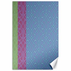 Fine Line Pattern Background Vector Canvas 24  X 36  by Simbadda