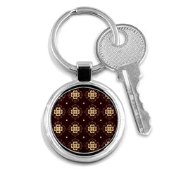 Seamless Ornament Symmetry Lines Key Chains (round)  by Simbadda