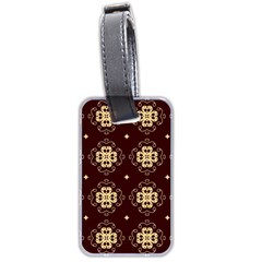 Seamless Ornament Symmetry Lines Luggage Tags (two Sides) by Simbadda