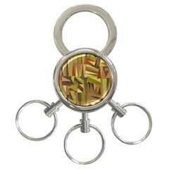Earth Tones Geometric Shapes Unique 3-ring Key Chains by Simbadda