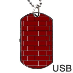 Flemish Bond Dog Tag Usb Flash (one Side) by Simbadda