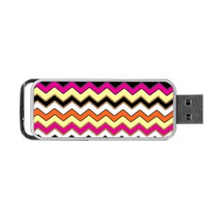 Colorful Chevron Pattern Stripes Pattern Portable Usb Flash (one Side) by Simbadda