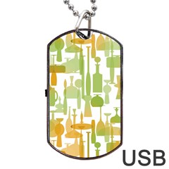 Angerine Blenko Glass Dog Tag Usb Flash (two Sides) by Simbadda