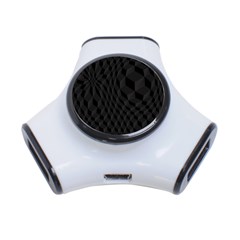 Pattern Dark Texture Background 3-port Usb Hub by Simbadda