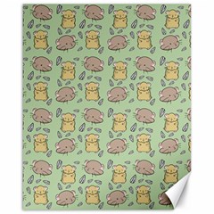 Cute Hamster Pattern Canvas 16  X 20   by Simbadda