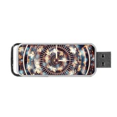Science Fiction Background Fantasy Portable Usb Flash (two Sides) by Simbadda