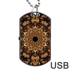 3d Fractal Art Dog Tag Usb Flash (one Side) by Simbadda