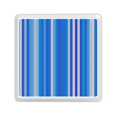 Color Stripes Blue White Pattern Memory Card Reader (square)  by Simbadda
