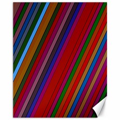Color Stripes Pattern Canvas 11  X 14   by Simbadda