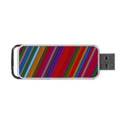 Color Stripes Pattern Portable Usb Flash (one Side) by Simbadda