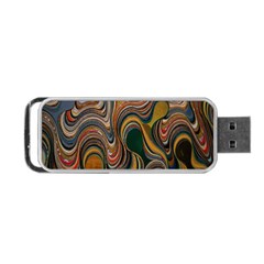 Swirl Colour Design Color Texture Portable Usb Flash (one Side) by Simbadda