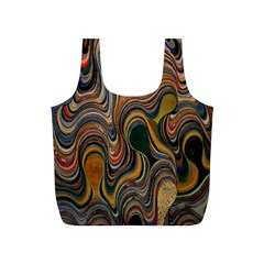 Swirl Colour Design Color Texture Full Print Recycle Bags (s)  by Simbadda