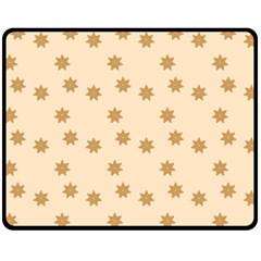Pattern Gingerbread Star Fleece Blanket (medium)  by Simbadda