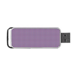 Mardi Gras Purple Plaid Portable Usb Flash (two Sides) by PhotoNOLA